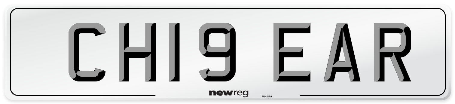 CH19 EAR Number Plate from New Reg